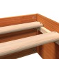 vidaXL Estructura de cama madera maciza de pino marrón cera 90x200 cm