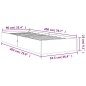 vidaXL Estructura de cama madera maciza de pino marrón cera 90x200 cm