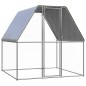 vidaXL Gallinero de acero galvanizado plateado y gris 2x2x2 m vidaXL Gallinero de acero galvanizado plateado y gris 2x2x2 m