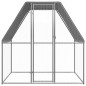 vidaXL Gallinero de acero galvanizado plateado y gris 2x2x2 m vidaXL Gallinero de acero galvanizado plateado y gris 2x2x2 m