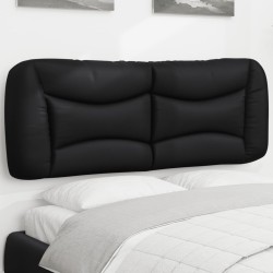 vidaXL Cabecero de cama acolchado cuero sintético negro 120 cm