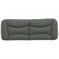 vidaXL Cabecero de cama acolchado tela gris oscuro 140 cm