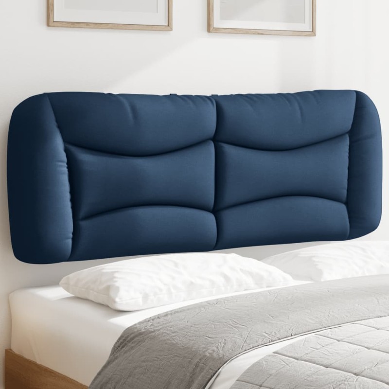 vidaXL Cabecero de cama acolchado tela azul 140 cm vidaXL Cabecero de cama acolchado tela azul 140 cm