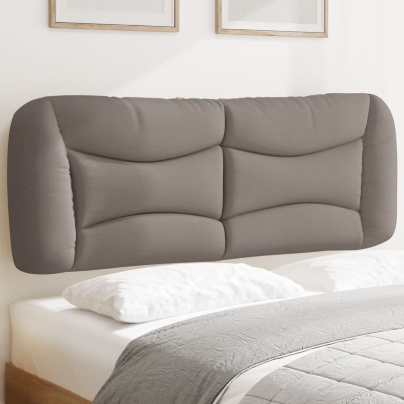 vidaXL Cabecero de cama acolchado tela gris taupé 140 cm vidaXL Cabecero de cama acolchado tela gris taupé 140 cm