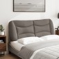 vidaXL Cabecero de cama acolchado tela gris taupé 140 cm vidaXL Cabecero de cama acolchado tela gris taupé 140 cm