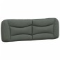 vidaXL Cabecero de cama acolchado tela gris oscuro 160 cm