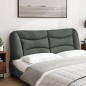 vidaXL Cabecero de cama acolchado tela gris oscuro 160 cm