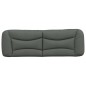 vidaXL Cabecero de cama acolchado tela gris oscuro 160 cm