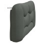 vidaXL Cabecero de cama acolchado tela gris oscuro 160 cm