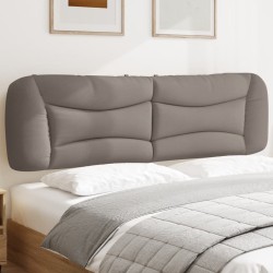 vidaXL Cabecero de cama acolchado tela gris taupé 180 cm