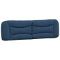 vidaXL Cabecero de cama acolchado tela azul 180 cm