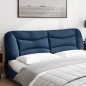 vidaXL Cabecero de cama acolchado tela azul 180 cm