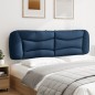 vidaXL Cabecero de cama acolchado tela azul 180 cm