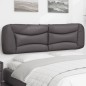 vidaXL Cabecero de cama acolchado cuero sintético gris 180 cm vidaXL Cabecero de cama acolchado cuero sintético gris 180 cm