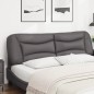 vidaXL Cabecero de cama acolchado cuero sintético gris 180 cm vidaXL Cabecero de cama acolchado cuero sintético gris 180 cm