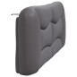 vidaXL Cabecero de cama acolchado cuero sintético gris 180 cm vidaXL Cabecero de cama acolchado cuero sintético gris 180 cm