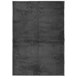 vidaXL Alfombra pelo corto look escandinavo IZA antracita 140x200 cm