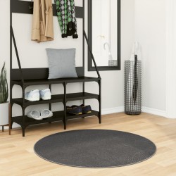 vidaXL Alfombra de pelo corto look escandinavo IZA antracita Ø 100 cm