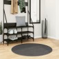 vidaXL Alfombra de pelo corto look escandinavo IZA antracita Ø 100 cm