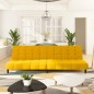 vidaXL Sofá cama de 2 plazas terciopelo amarillo vidaXL Sofá cama de 2 plazas terciopelo amarillo
