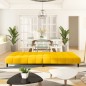 vidaXL Sofá cama de 2 plazas terciopelo amarillo vidaXL Sofá cama de 2 plazas terciopelo amarillo