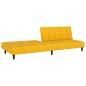 vidaXL Sofá cama de 2 plazas terciopelo amarillo vidaXL Sofá cama de 2 plazas terciopelo amarillo