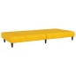 vidaXL Sofá cama de 2 plazas terciopelo amarillo vidaXL Sofá cama de 2 plazas terciopelo amarillo