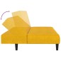 vidaXL Sofá cama de 2 plazas terciopelo amarillo vidaXL Sofá cama de 2 plazas terciopelo amarillo