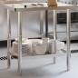 vidaXL Mesa de trabajo de cocina acero inoxidable 82,5x55x85 cm vidaXL Mesa de trabajo de cocina acero inoxidable 82,5x55x85 cm