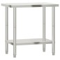 vidaXL Mesa de trabajo de cocina acero inoxidable 82,5x55x85 cm vidaXL Mesa de trabajo de cocina acero inoxidable 82,5x55x85 cm