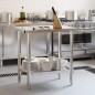 vidaXL Mesa de trabajo de cocina acero inoxidable 82,5x55x85 cm vidaXL Mesa de trabajo de cocina acero inoxidable 82,5x55x85 cm