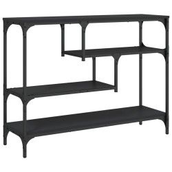 vidaXL Mesa consola madera de ingeniería negra 100x30x75 cm