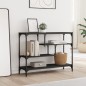 vidaXL Mesa consola madera de ingeniería negra 100x30x75 cm