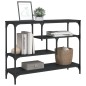 vidaXL Mesa consola madera de ingeniería negra 100x30x75 cm