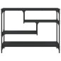 vidaXL Mesa consola madera de ingeniería negra 100x30x75 cm