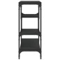 vidaXL Mesa consola madera de ingeniería negra 100x30x75 cm