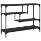 vidaXL Mesa consola madera de ingeniería negra 100x30x75 cm