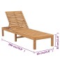 vidaXL Tumbonas 2 unidades madera maciza de teca