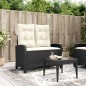 vidaXL Sillón reclinable de jardín con cojines ratán sintético negro vidaXL Sillón reclinable de jardín con cojines ratán sintético negro