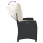 vidaXL Sillón reclinable de jardín con cojines ratán sintético negro vidaXL Sillón reclinable de jardín con cojines ratán sintético negro