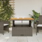 vidaXL Mesa de jardín ratán PE y madera acacia gris 110x110x71 cm vidaXL Mesa de jardín ratán PE y madera acacia gris 110x110x71 cm
