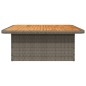 vidaXL Mesa de jardín ratán PE y madera acacia gris 110x110x71 cm vidaXL Mesa de jardín ratán PE y madera acacia gris 110x110x71 cm