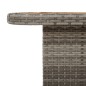 vidaXL Mesa de jardín ratán PE y madera acacia gris 110x110x71 cm vidaXL Mesa de jardín ratán PE y madera acacia gris 110x110x71 cm