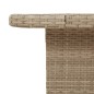 vidaXL Mesa de jardín ratán sintético madera acacia beige 80x80x71 cm