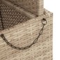 vidaXL Mesa de jardín ratán sintético madera acacia beige 80x80x71 cm