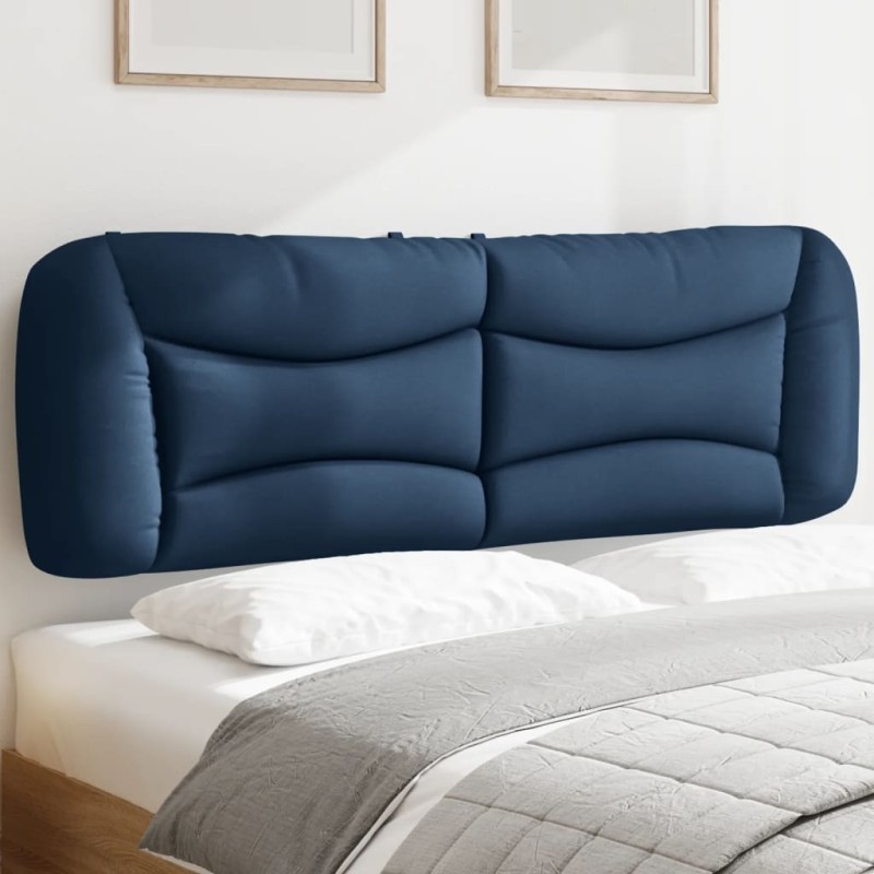 vidaXL Cabecero de cama acolchado tela azul 160 cm vidaXL Cabecero de cama acolchado tela azul 160 cm