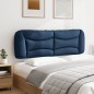 vidaXL Cabecero de cama acolchado tela azul 160 cm vidaXL Cabecero de cama acolchado tela azul 160 cm