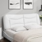 vidaXL Cabecero de cama acolchado cuero sintético blanco 160 cm vidaXL Cabecero de cama acolchado cuero sintético blanco 160 cm