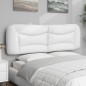 vidaXL Cabecero de cama acolchado cuero sintético blanco 160 cm vidaXL Cabecero de cama acolchado cuero sintético blanco 160 cm