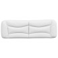vidaXL Cabecero de cama acolchado cuero sintético blanco 160 cm vidaXL Cabecero de cama acolchado cuero sintético blanco 160 cm